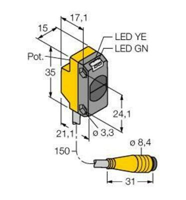 Turck Opto-Sensor Einweglichtschranke QS18VN6RBQ