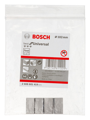 Bosch Power Tools Segmente für PRO Trockenbohrkrone 102 2608601419 (VE4)