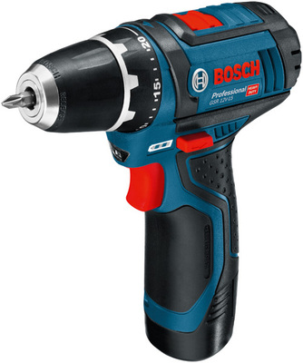 Bosch Power Tools Akku-Bohrschrauber, 2 x Ak ku GBA 12V 2.0Ah GSR 12V-15