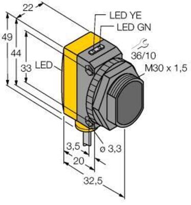 Turck Opto-Sensor Einweglichtschranke QS30RRXQPMA
