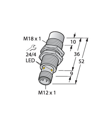 Turck Sensor induktiv NI12UMT18AP6XH1141