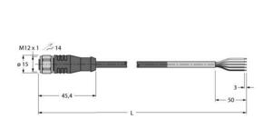 Turck Leitung für RFID-Anwendung RKCV5500-10M/S2500