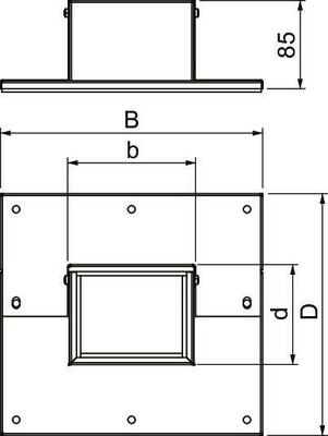 OBO Bettermann Vertr Wandanschlusskragen 3- und 4-seitig PLM WC 0810 FS