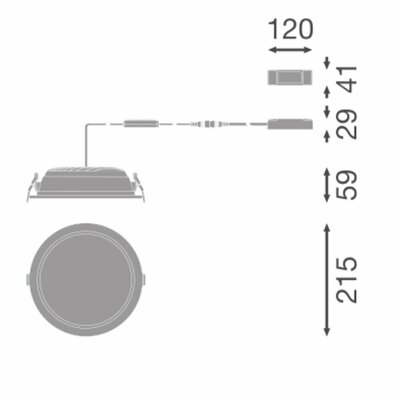 Ledvance LED-Downlight 830, ML D.C.HE200P25ML830OP