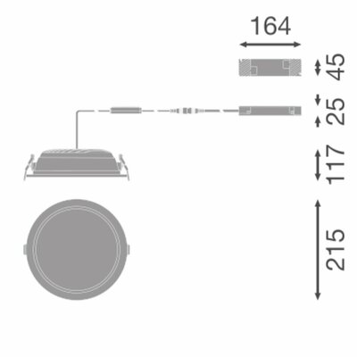 Ledvance LED-Downlight 840, ML D.C.HEDA200P25840OP