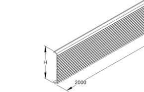 Niedax GK-Deckel 78x2000 mm GDK 78 VW