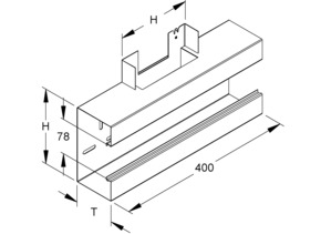 Niedax GK-T-Stück 90Gr. 170x90mm GKT 170-78T90 VW