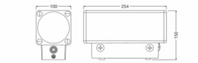 Ledvance LED-Wandleuchte 822/827, grau UBWALL#4099854659744