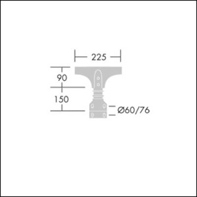 Thorn Mastaufsatzadapter für 1 Leuchte Olsys LED1 #96262298