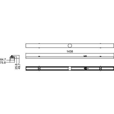 Brumberg Leuchten Sensor-Modulabdeckung 1438mm, weiß BSM 1438 weiß AL