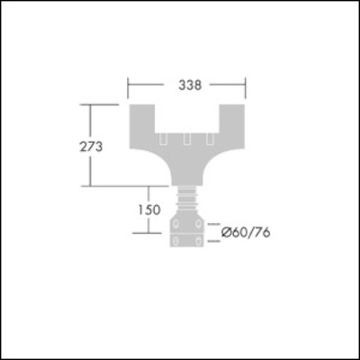 Thorn Mastaufsatzadapter für 1 Leuchte Olsys LED2 #96262304