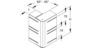 Niedax GK-Außeneck 90Gr. 220x70mm DKAV 220-78T70 S