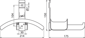 DEHN Haltevorrichtung f. E+K-Vorrichtungen HV EKV ES30 1500