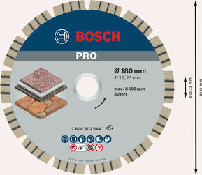 Bosch Power Tools DIA Trenn B.f. Stone 180 x 22,23 2608602644