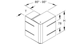 Niedax GK-Außeneck 90Gr. 133x90mm GKAV 133-78T90 S Niedax GK-Außeneck 90Gr. 133x90mm GKAV 133-78T90 S