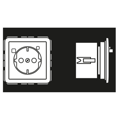 Jung FI-SCHUKO-Steckdose 16A 250V 30mA CD 5520.30 WW