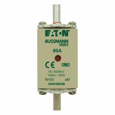 Eaton Sicherungseinsatz Nieders. 80A AC 500V 120kA FUSE NH 00#80NHM00B