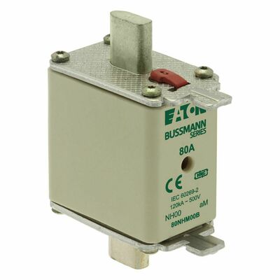 Eaton Sicherungseinsatz Nieders. 80A AC 500V 120kA FUSE NH 00#80NHM00B