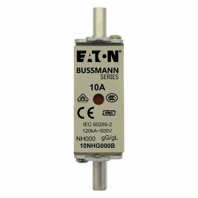 Eaton Sicherungseinsatz Nieders. 10A AC 500V 120kA NH FUSE 10#10NHG000B