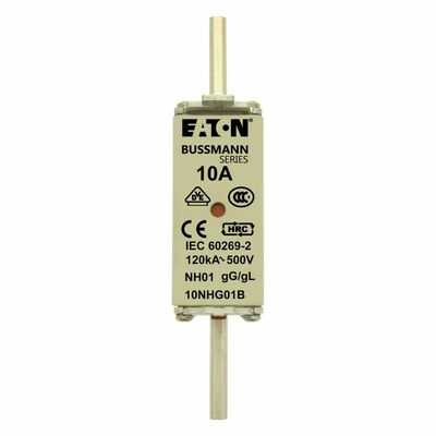 Eaton Sicherungseinsatz Nieders. 10A AC 500V 120kA NH FUSE 10#10NHG01B