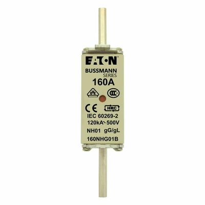 Eaton Sicherungseinsatz Nieders. 160A AC 500V 120kA NH FUSE 16#160NHG01B