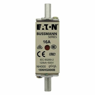 Eaton Sicherungseinsatz Nieders. 16A AC 500V 120kA NH FUSE 16#16NHG000B