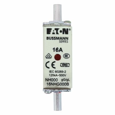 Eaton Sicherungseinsatz Nieders. 16A AC 500V 120kA NH FUSE 16#16NHG000B