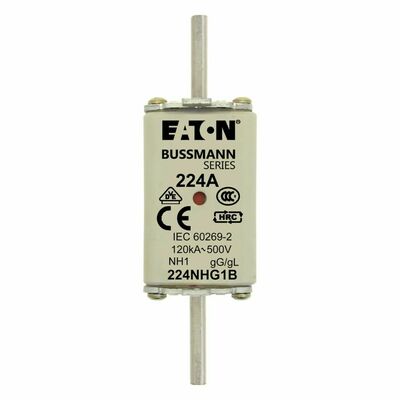 Eaton Sicherungseinsatz Nieders. 224A AC 500V 120kA NH FUSE 22#224NHG1B