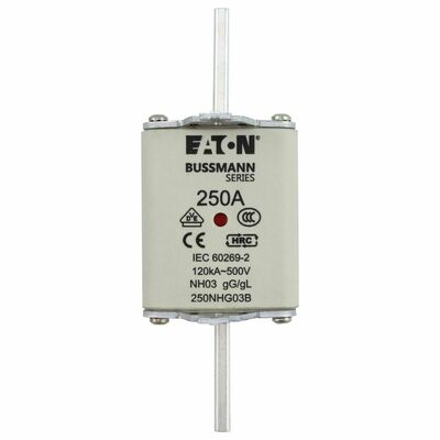 Eaton Sicherungseinsatz Nieders. 250A AC 500V 120kA NH FUSE 25#250NHG03B