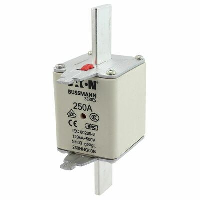 Eaton Sicherungseinsatz Nieders. 250A AC 500V 120kA NH FUSE 25#250NHG03B