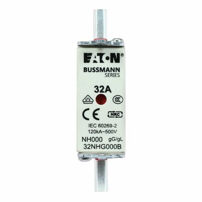 Eaton Sicherungseinsatz Nieders. 32A AC 500V 120kA NH FUSE 32#32NHG000B