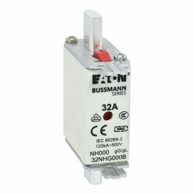 Eaton Sicherungseinsatz Nieders. 32A AC 500V 120kA NH FUSE 32#32NHG000B