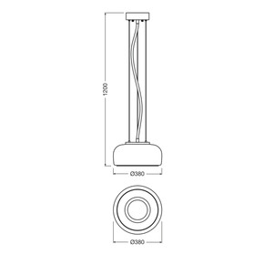 Ledvance LED-Pendelleuchte 830, dunkelgrau D.GlP.32W830ClSelDG