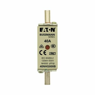 Eaton Sicherungseinsatz Nieders. 40A AC 500V 120kA NH FUSE 40#40NHG000B