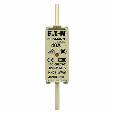 Eaton Sicherungseinsatz Nieders. 40A AC 500V 120kA NH FUSE 40#40NHG01B