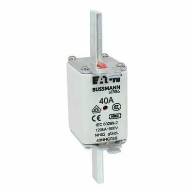 Eaton Sicherungseinsatz Nieders. 40A AC 500V 120kA NH FUSE 40#40NHG02B