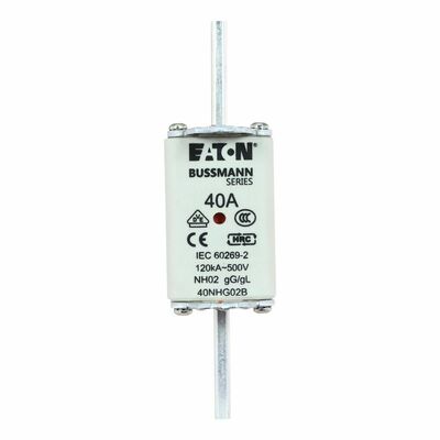 Eaton Sicherungseinsatz Nieders. 40A AC 500V 120kA NH FUSE 40#40NHG02B