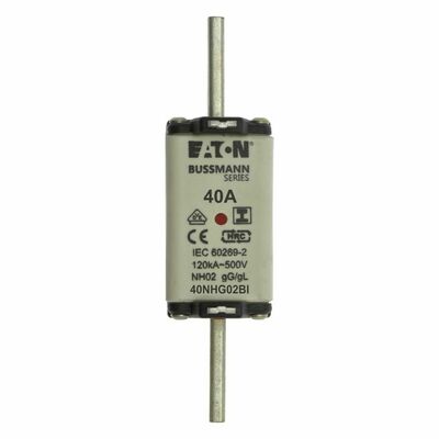 Eaton Sicherungseinsatz Nieders. 40A AC 500V 120kA NH FUSE 40#40NHG02BI