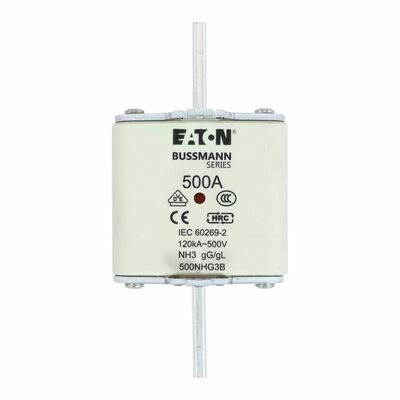 Eaton Sicherungseinsatz Nieders. 500A AC 500V 120kA NH FUSE 50#500NHG3B
