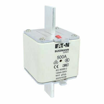 Eaton Sicherungseinsatz Nieders. 500A AC 500V 120kA NH FUSE 50#500NHG3B