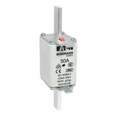 Eaton Sicherungseinsatz Nieders. 50A AC 500V 120kA NH FUSE 50#50NHG02B