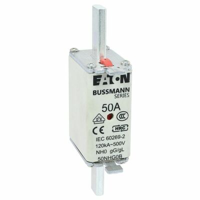 Eaton Sicherungseinsatz Nieders. 50A AC 500V 120kA NH FUSE 50#50NHG0B