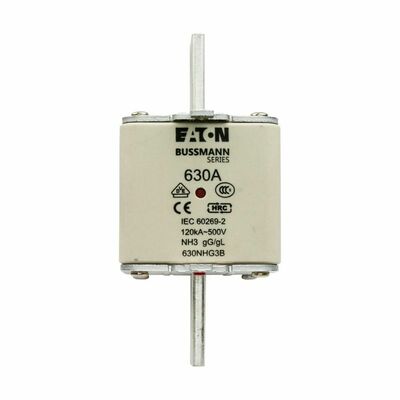 Eaton Sicherungseinsatz Nieders. 630A AC 500V 120kA NH FUSE 63#630NHG3B