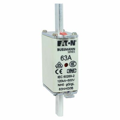 Eaton Sicherungseinsatz Nieders. 63A AC 500V 120kA NH FUSE 63#63NHG0B
