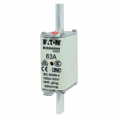 Eaton Sicherungseinsatz Nieders. 63A AC 500V 120kA NH FUSE 63#63NHG0B