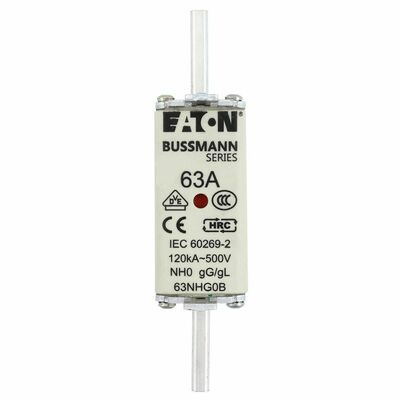 Eaton Sicherungseinsatz Nieders. 63A AC 500V 120kA NH FUSE 63#63NHG0B