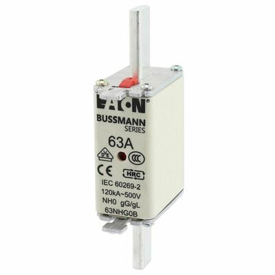 Eaton Sicherungseinsatz Nieders. 63A AC 500V 120kA NH FUSE 63#63NHG0B