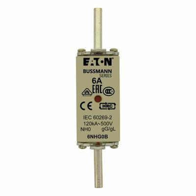 Eaton Sicherungseinsatz Nieders. 6A AC 500V 120kA NH FUSE 6A#6NHG0B