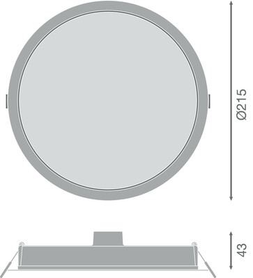 Ledvance LED-Downlight 865, schwarz DLIP44DN21530W865BK
