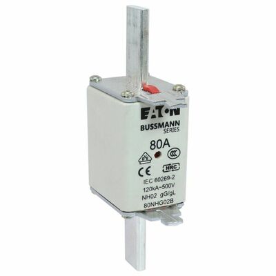 Eaton Sicherungseinsatz Nieders. 80A AC 500V 120kA NH FUSE 80#80NHG02B